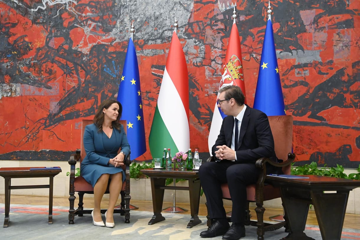 Családpolitikai tanácsokat is adott a szerb elnöknek Novák Katalin Belgrádban