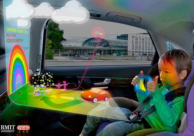 Ez a jövő: holografikus játék a gyerekülés utasának
