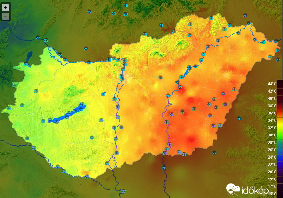 29 fokos a Balaton Gyenesdiásnál