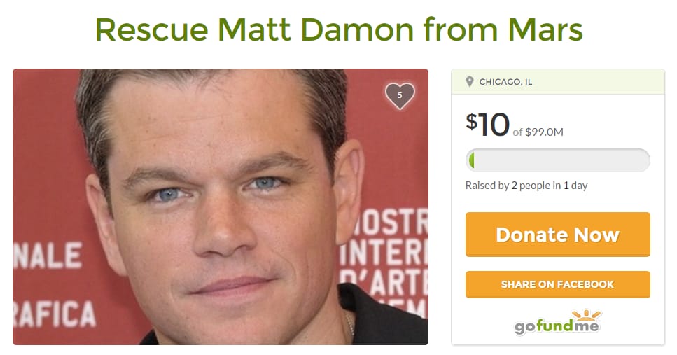 Pénzt gyűjtenek Matt Damon kiszabadítására