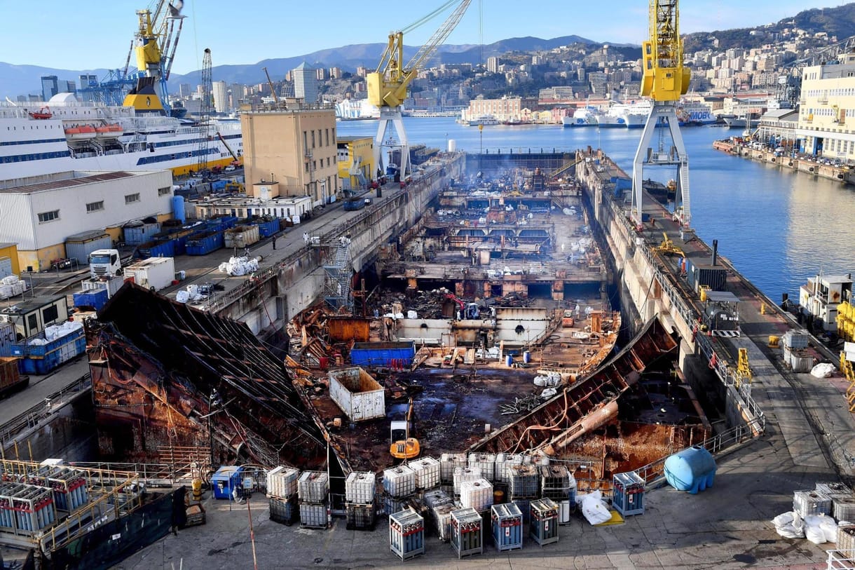 Hátborzongató fotókat készítettek a Costa Concordia roncsain belül