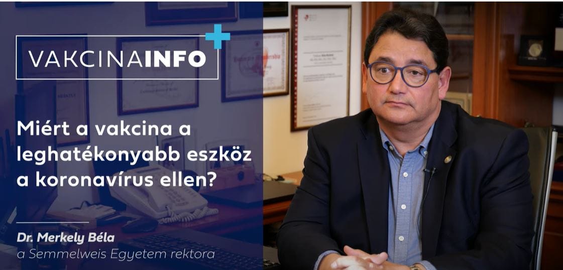 Merkely Bélával igyekszik meggyőzni a magyarokat az oltásról a kormány