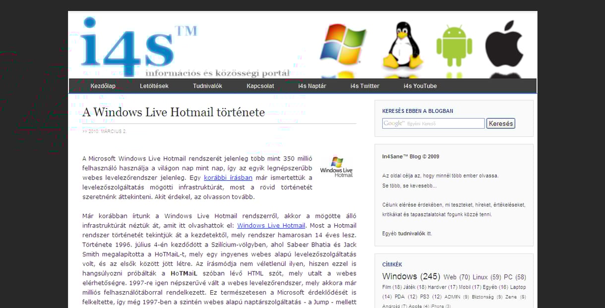 A Hotmail története