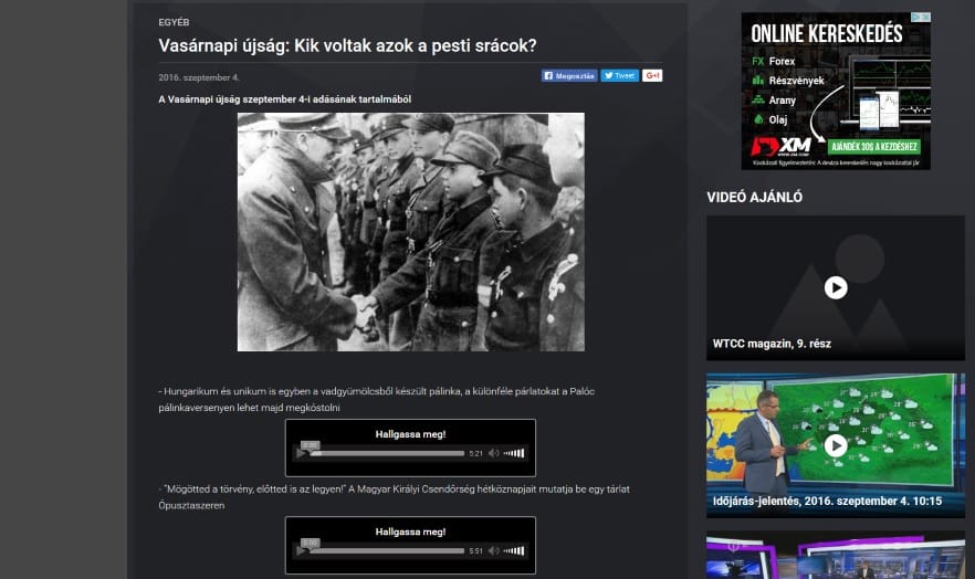 Hitleres képpel illusztrált egy 56-os műsort a közrádió