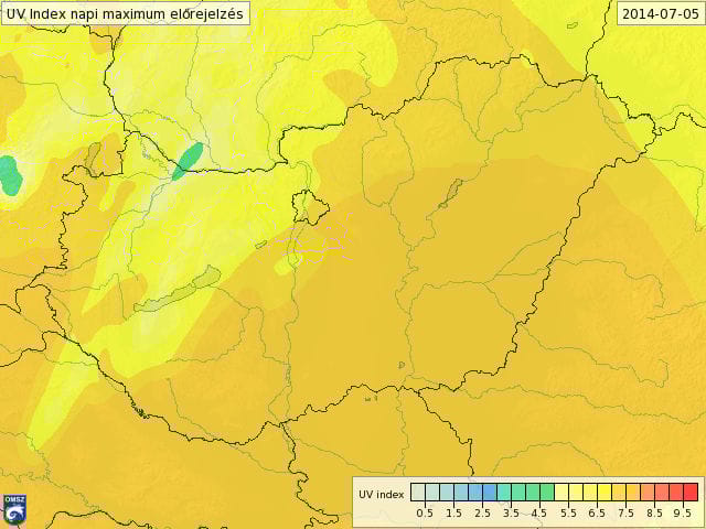 Térkép: Szombaton ledobják az országra az UV-bombát