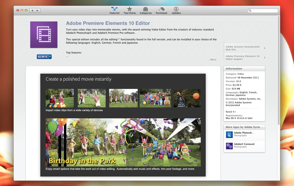 Megérkezett az új Adobe Premiere Elements és a Photoshop Elements az App Store-ba!