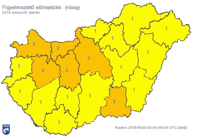 Visszatér a hőség, másodfokú figyelmeztetést adtak ki