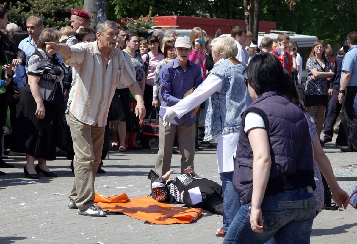 Pokolgépek robbantak egy ukrán városban