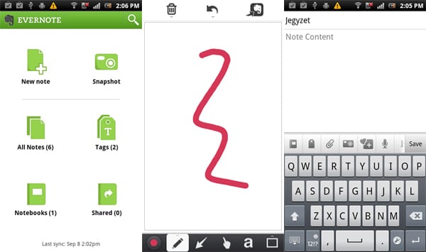 Frissült az androidos Evernote