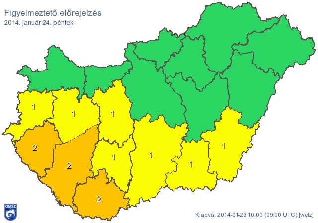 Akár 25 centi friss hó is eshet az országban – térkép