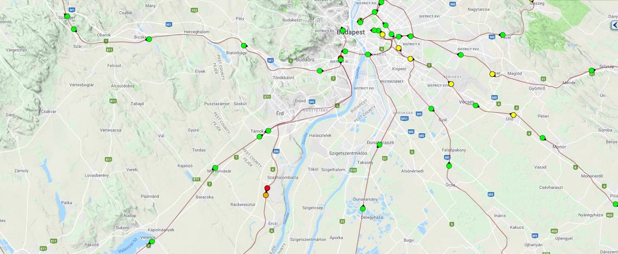 Elsodort egy munkagépet a vonat Érden, komoly késések várhatók