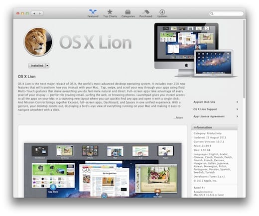 Már a fejlesztőknél az OS X 10.7.4 újabb bétája