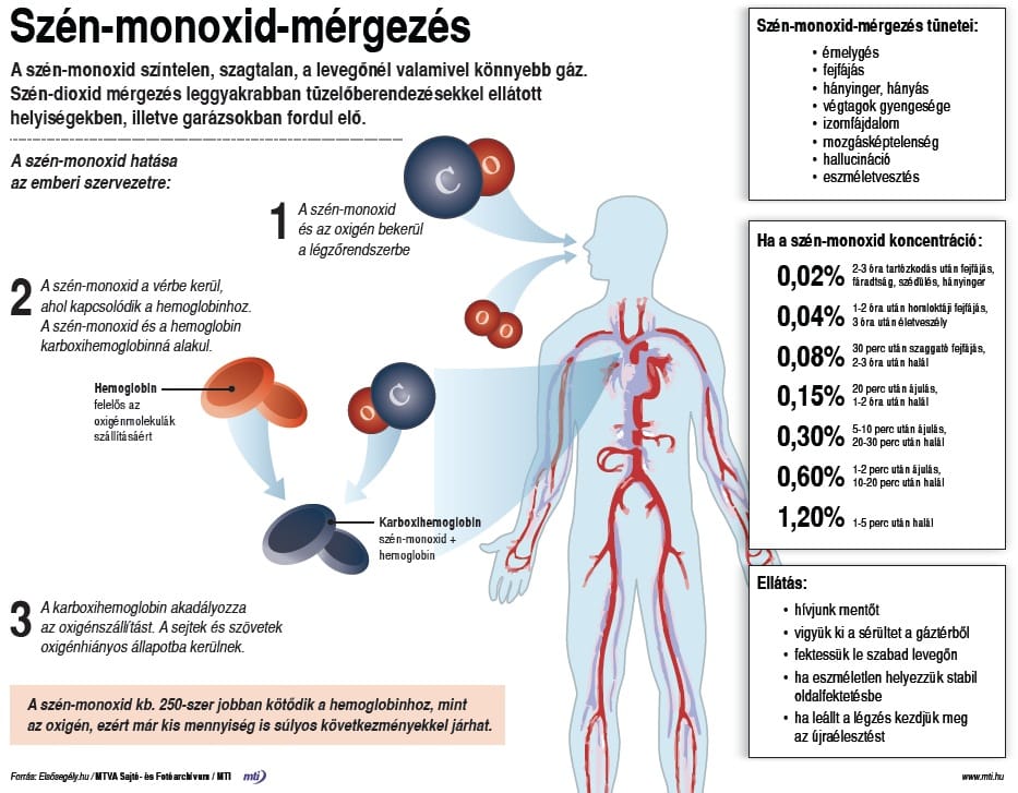 Már öt perc után ölhet a szén-monoxid