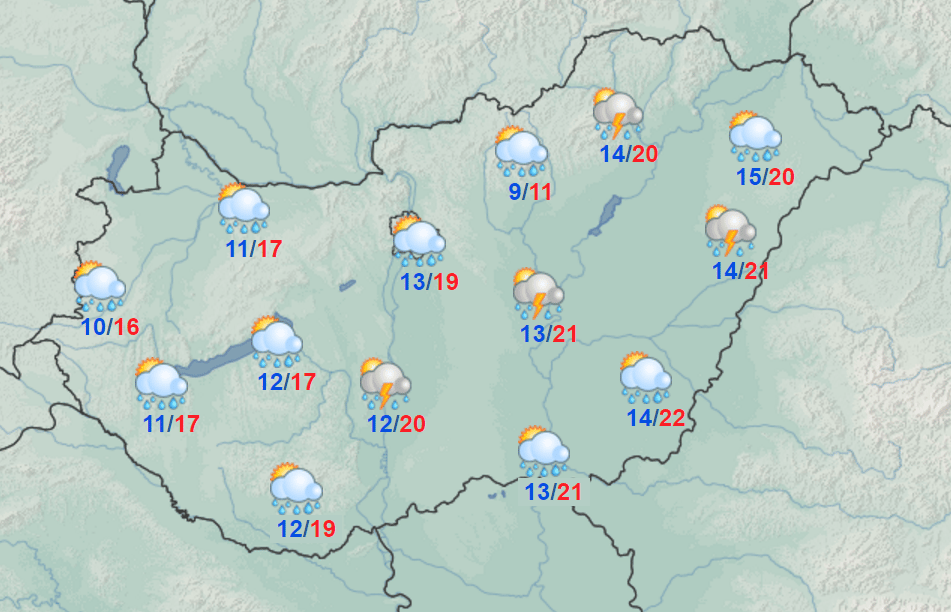 Pénteken sem kényeztet el minket az időjárás