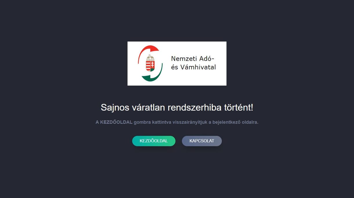 Lehalt az adóhivatal oldala, ahol az szja-bevallásokat lehet leadni
