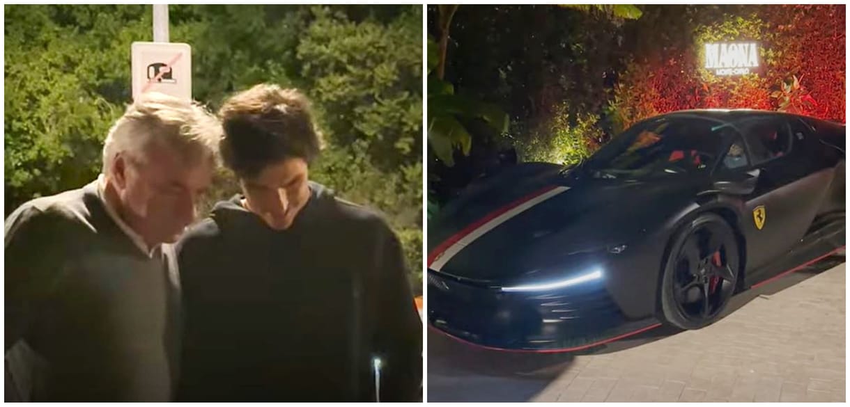 Leclerc egyedi Ferrariját még a ralivilágbajnok idősebb Sainz is alaposan megnézte – videó