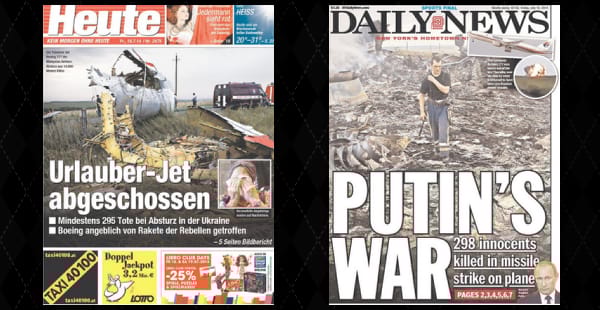 Így látják a világ vezető újságjai az MH17-es tragédiáját