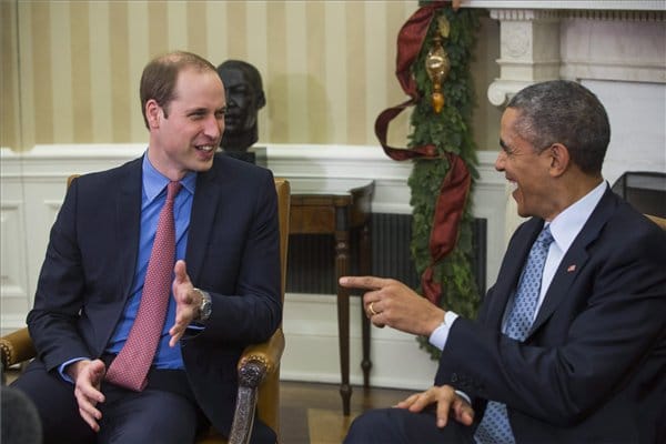 Fotó: Vilmos herceg Obamával nevetett nagyokat