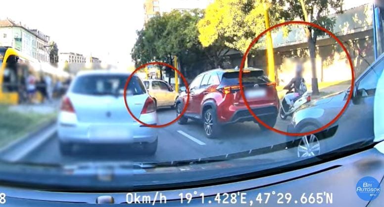 Robogóst ütött el egy figyelmetlen autós – videó