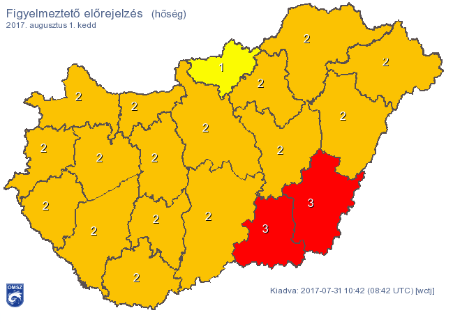 Keddtől még brutálisabb lesz a hőség, itt a harmadfokú figyelmeztetés – térkép