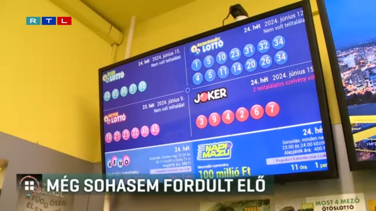 Történelmi lottóhúzás volt a szombati