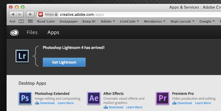 Felhőbe költözött az Adobe Lightroom 4 is!