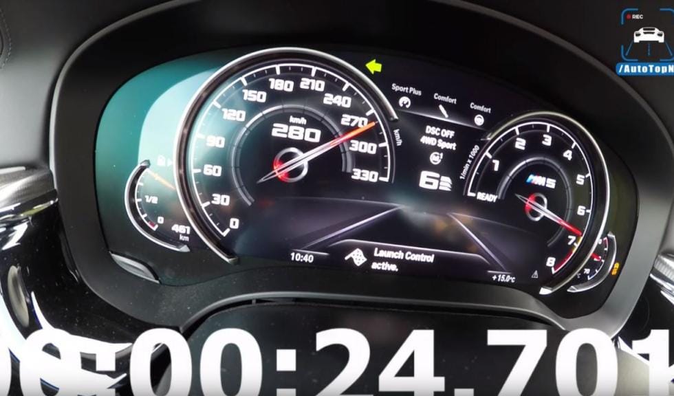 Kihajtották a végsebességet a BMW M5 Competition változatából – videó