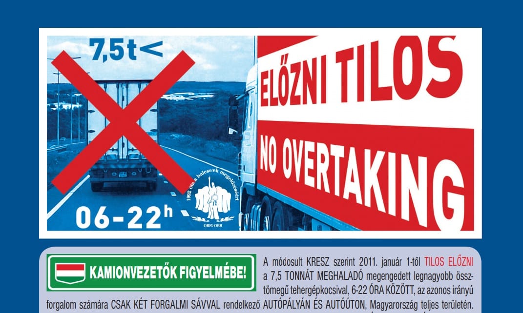 200 000 szórólapot oszt ki az ORFK az előzési tilalomról
