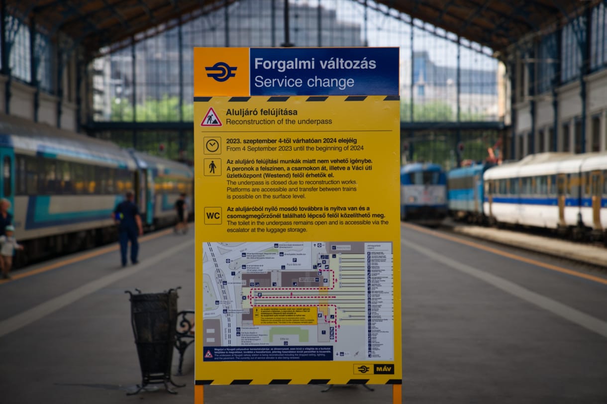 Szeptembertől teljesen lezárják a Nyugati pályaudvarhoz tartozó aluljárót