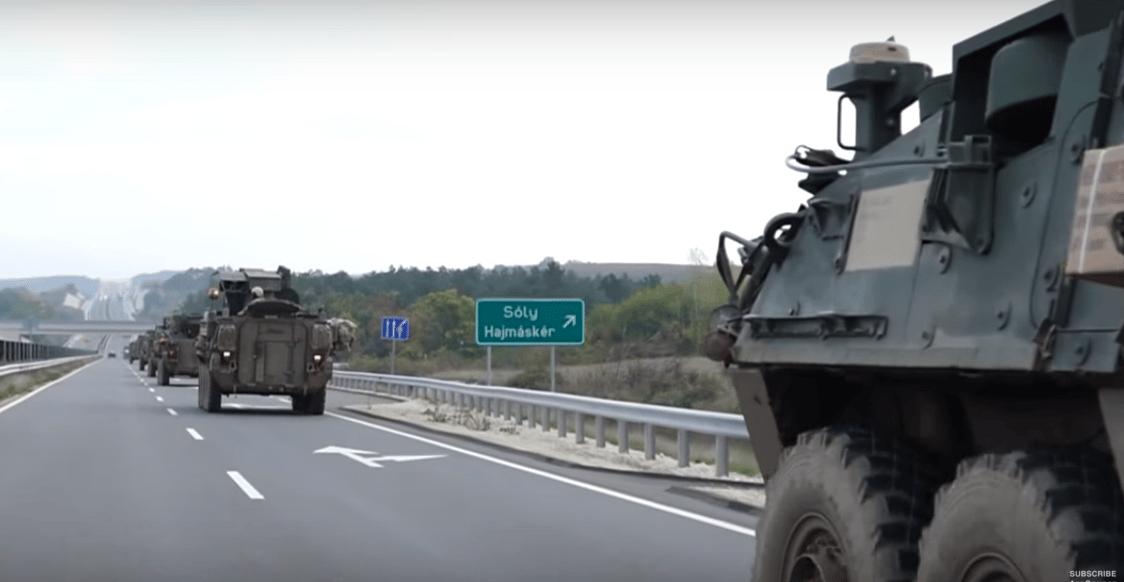 Videó: Amerikai harckocsik húztak át Magyarországon