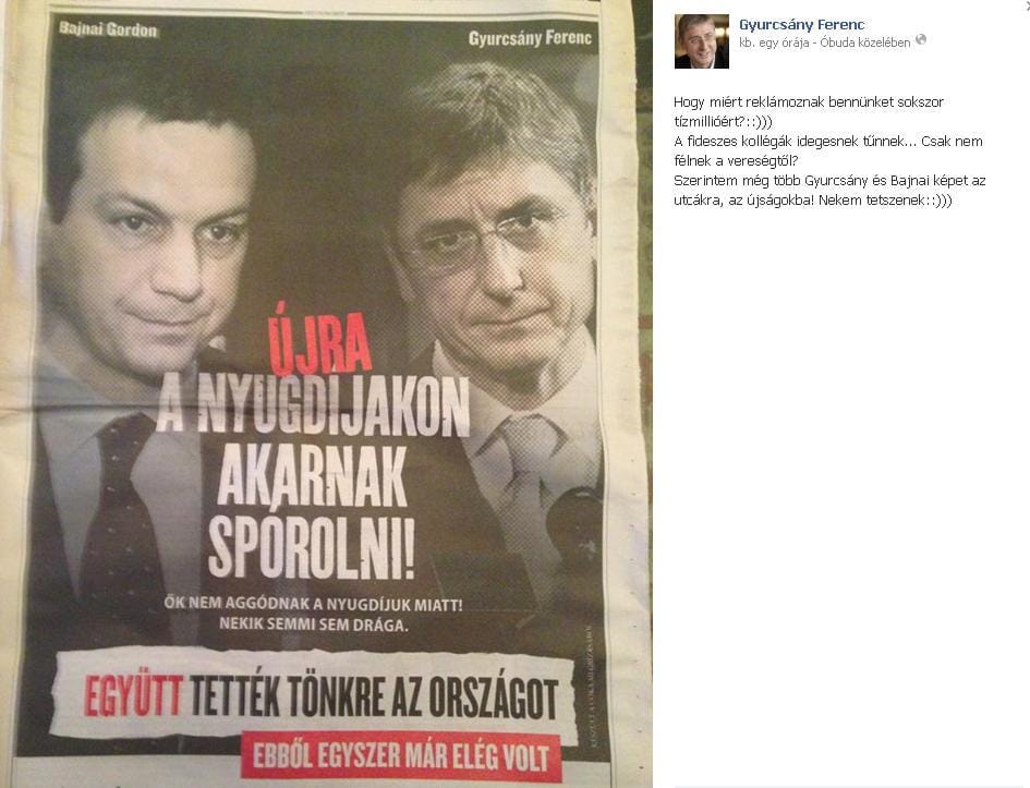 Gyurcsánynak tetszik az őt lejárató reklám - fotó