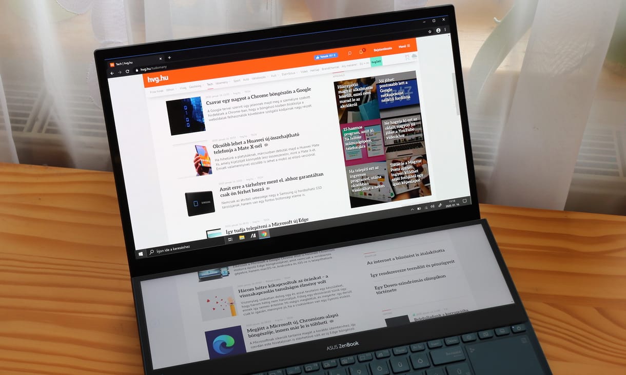 32 GB RAM, 8 processzormag, 2 képernyő - teszten az Asus csúcslaptopja