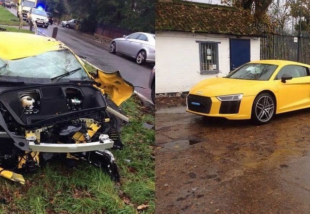 Ennél rosszabbul nem végződhet egy Audi R8 próbaútja