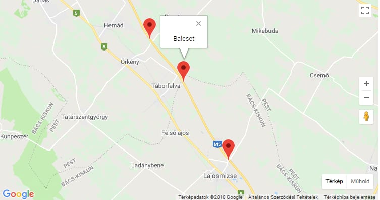 Több autó csattant az M5-ösön Szeged felé, nagy a dugó