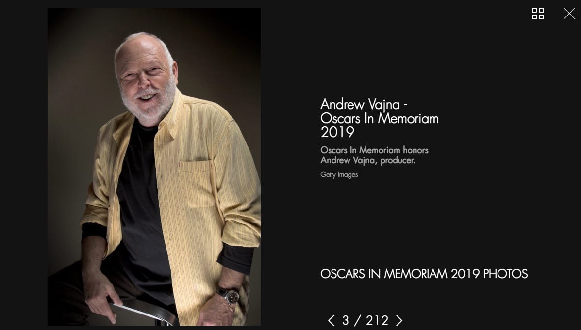 Végül mégis csak sikerült megemlékezni Andy Vajnáról az Oscar szervezőinek