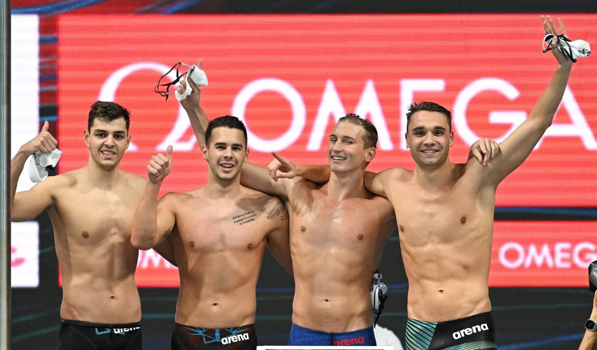 Vizes vb: országos csúccsal fináléban a férfi gyorsváltó, Milák a legjobb idővel elődöntős