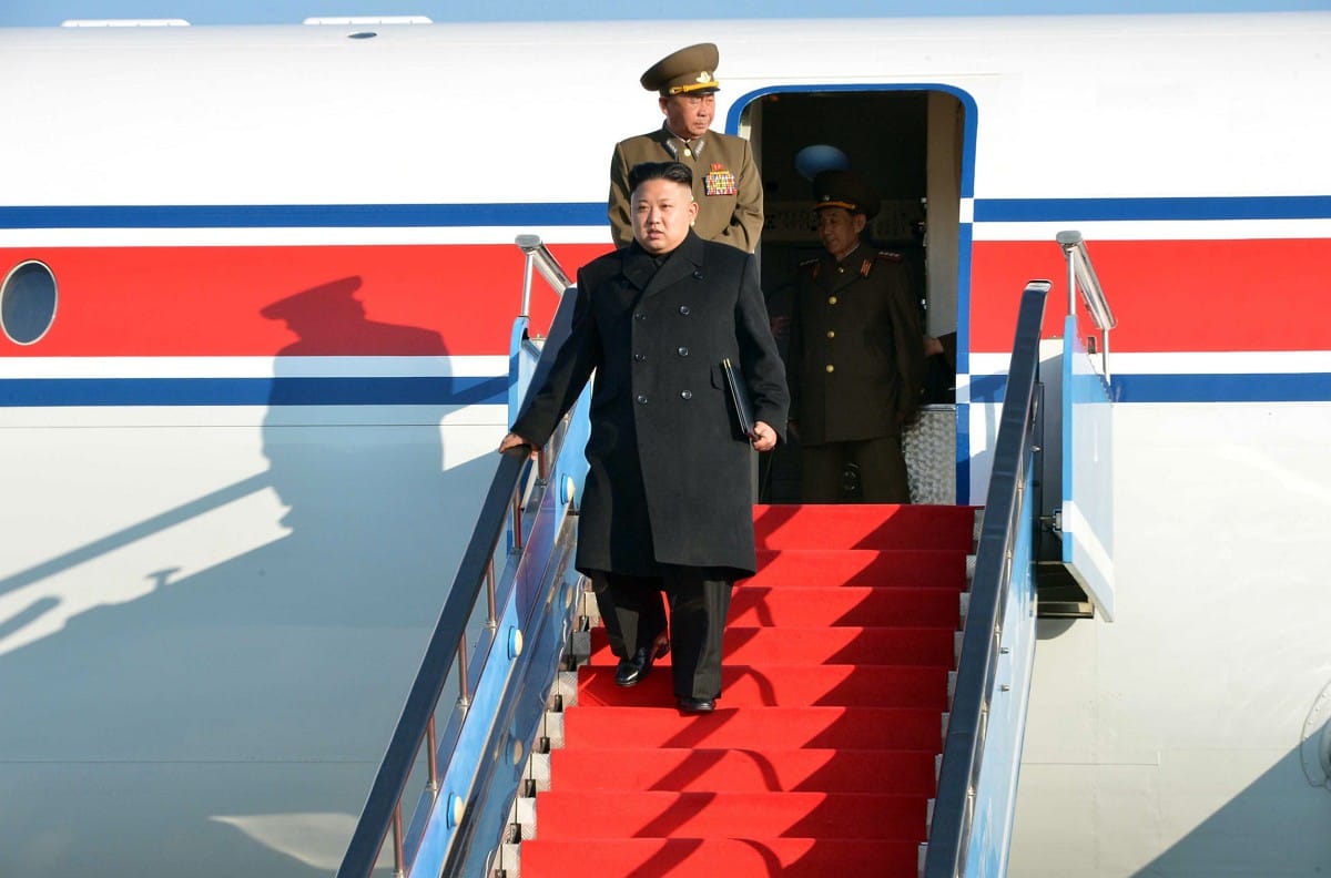 Kim Dzsong Un már nem fél a repüléstől - fotó
