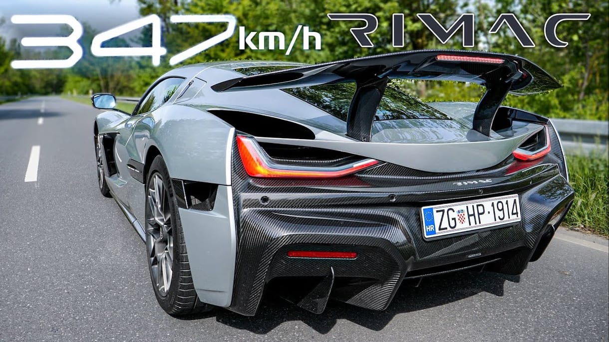 Elképesztő élmény, ahogyan a horvát elektromos hiperautó 340 km/h felett is fut az autópályán – videó