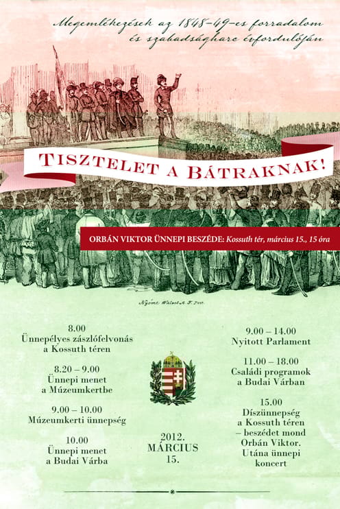 Március 15.: az Orbán-beszéd az állami ünnepségek tetőpontja