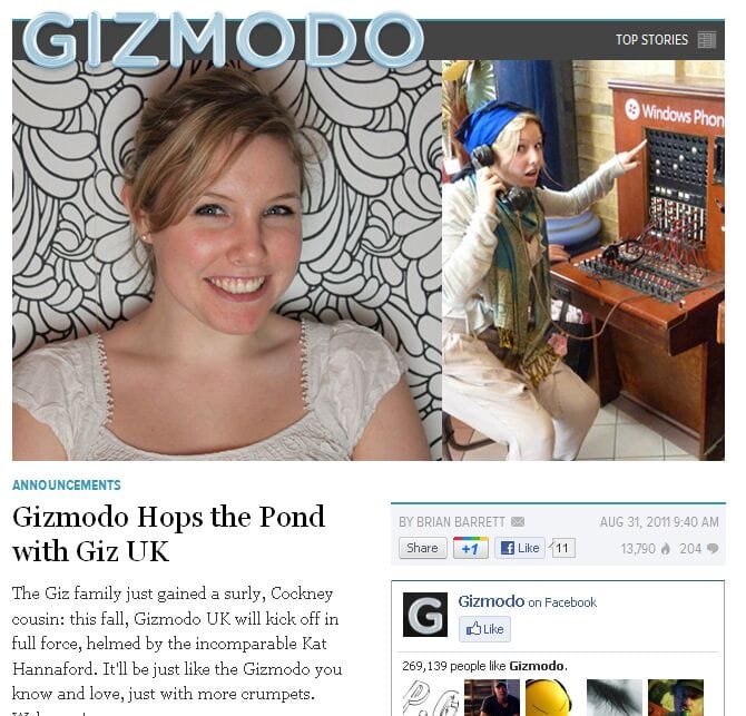 Indul a Gizmodo UK
