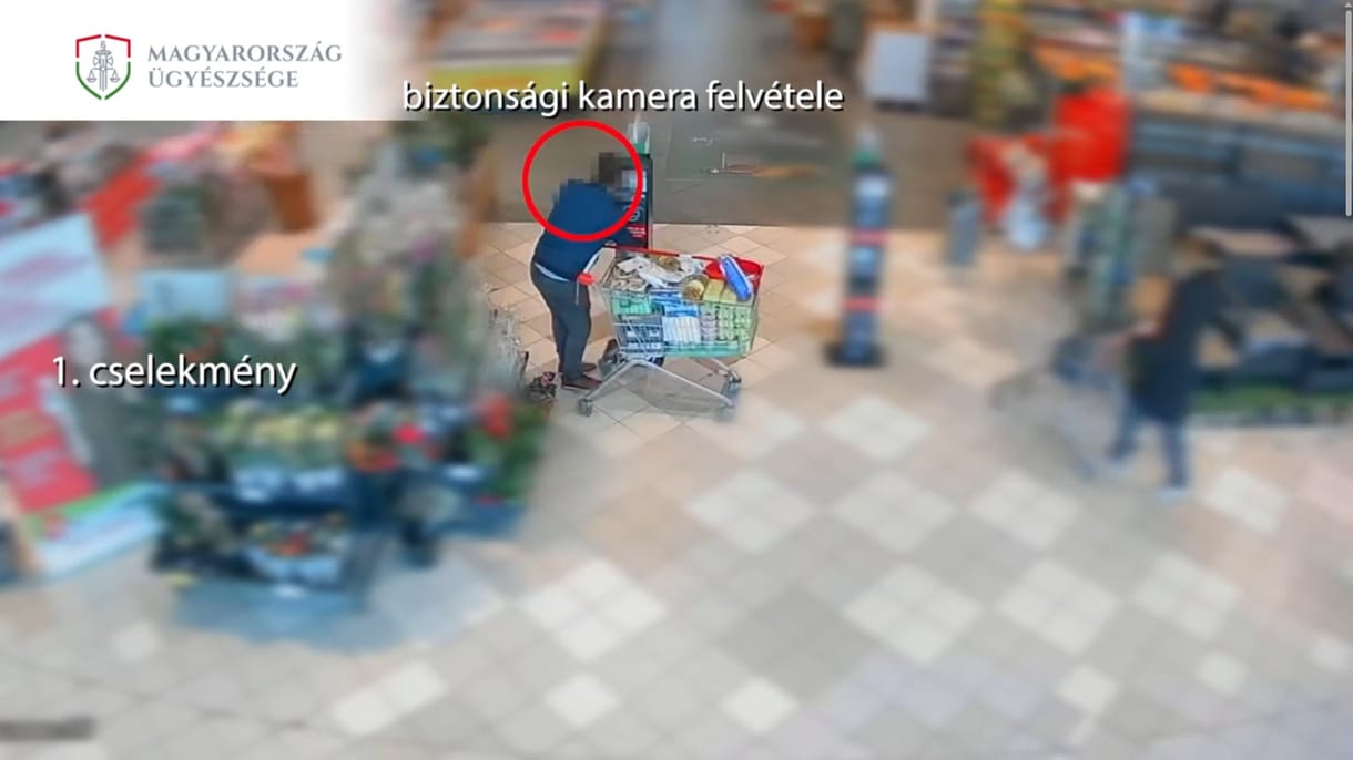 Kosárszámra lopott a szupermarketből egy zalai férfi – videó