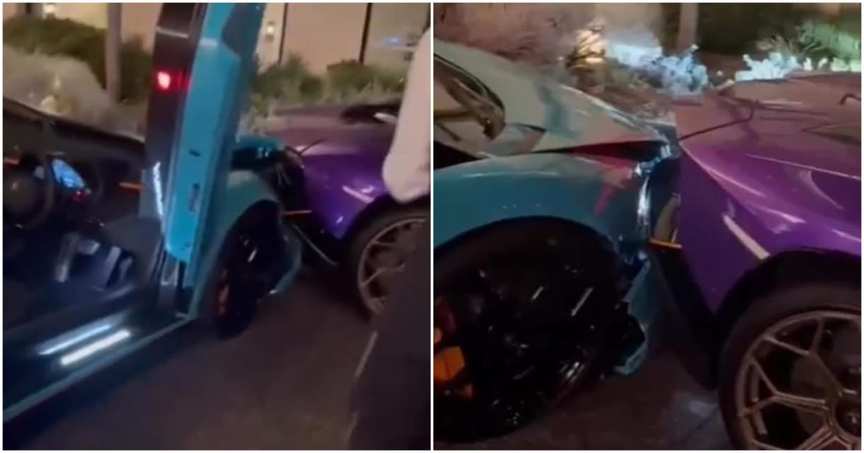 Két szuperritka Lamborghinit intézett el egy mozdulattal egy parkolófiú - videó