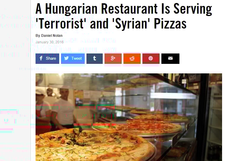 A magyar terrorista és bevándorló pizzáról ír a Vice
