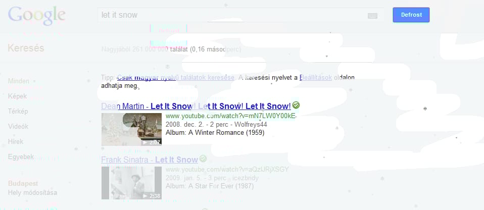 A Google téli meglepetése