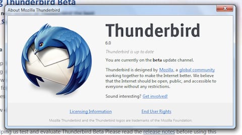 Megjelent a Thunderbird 6 első bétája