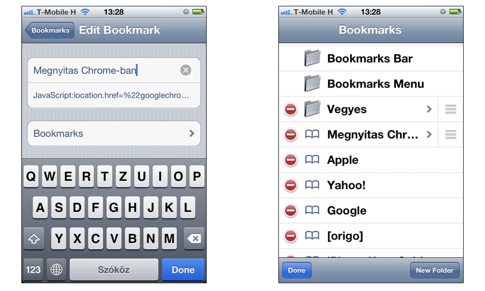 Link átküldése Safariból Chrome-ba az iPhone-on és az iPaden
