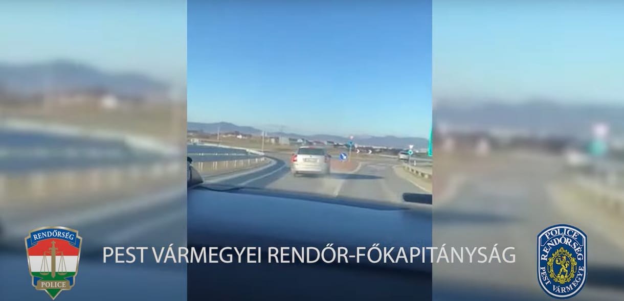 Autós üldözés Budakalásztól Dunakesziig: még a sztrádalehajtós trükköt is bevetette a menekülő sofőr – videó
