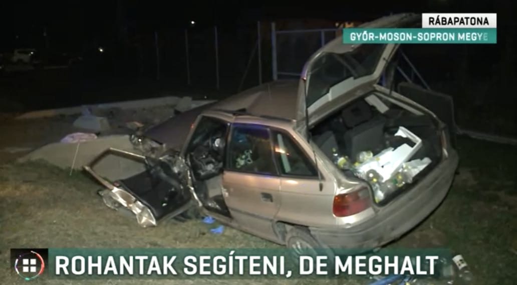 Betonátjárónak csapódott és meghalt egy autós Rábapatonán