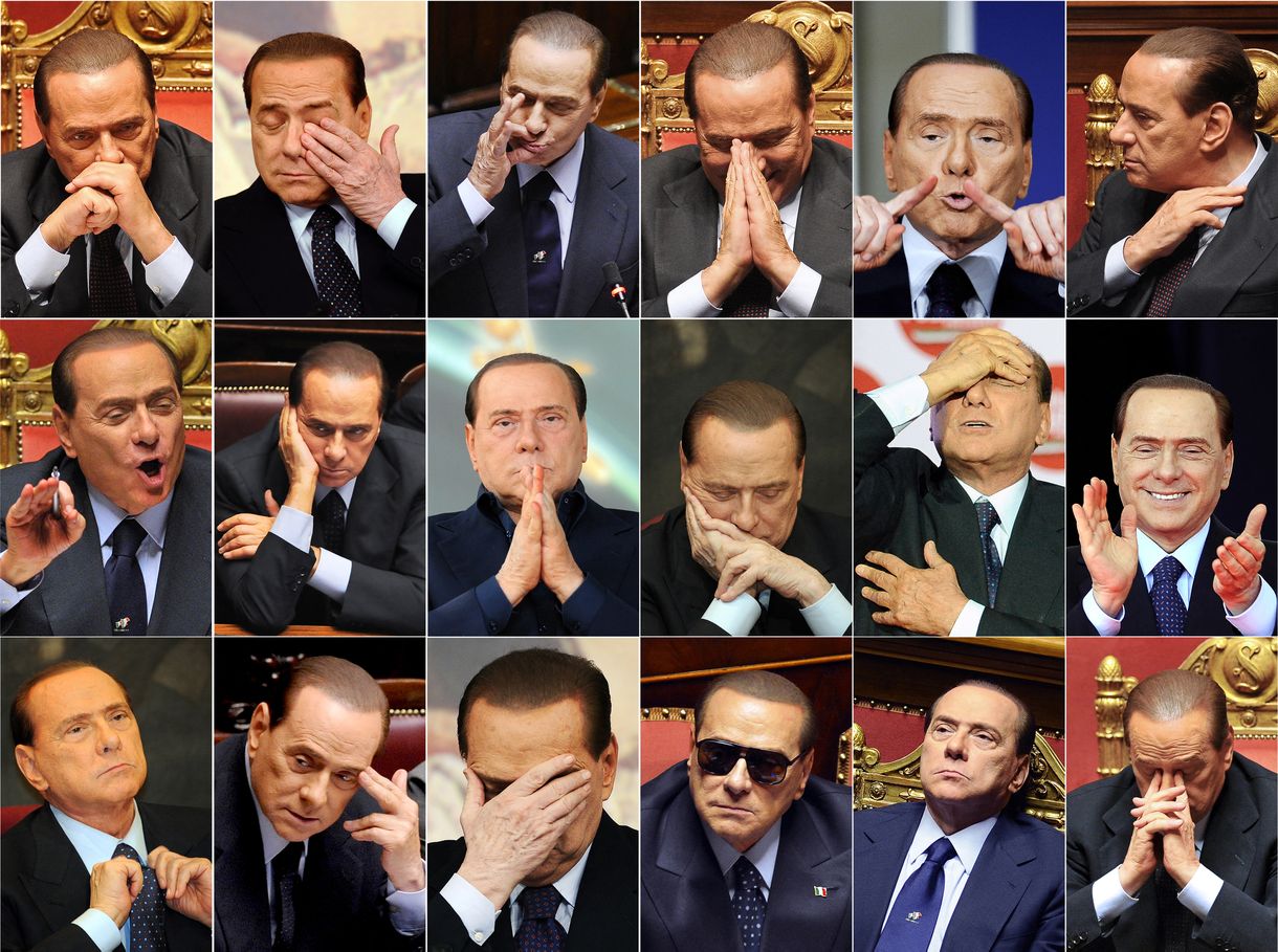 Rasszista poénoktól a metálvilláig – Silvio Berlusconi karrierje képekben