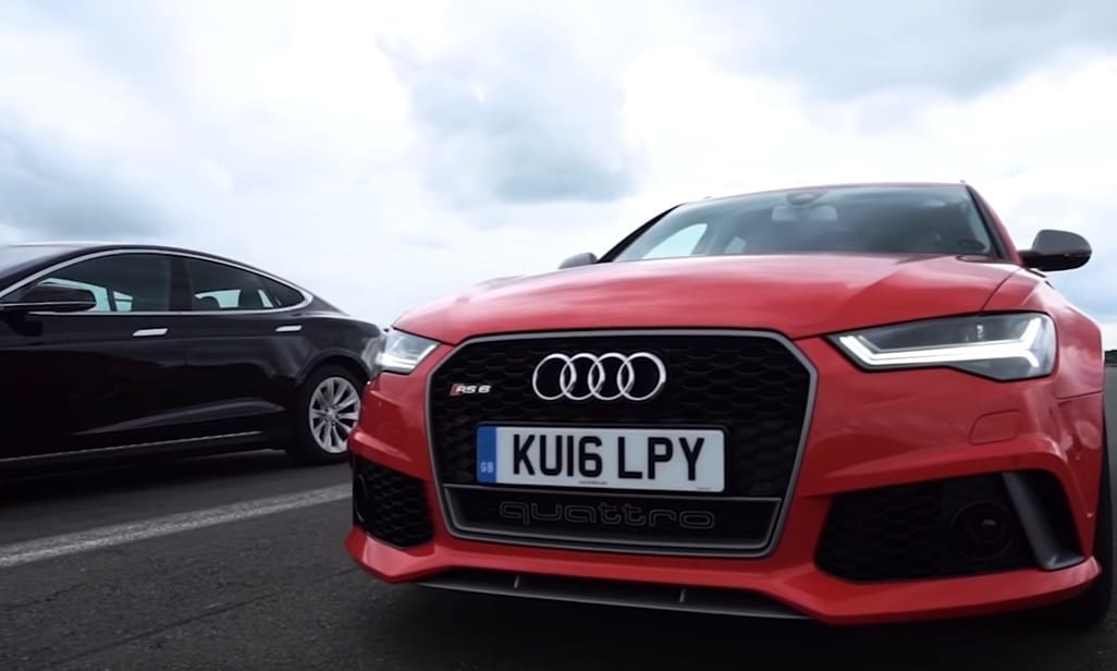 Összecsapás: a Top Gear egymásnak eresztette a Teslát és az Audi RS6-ot